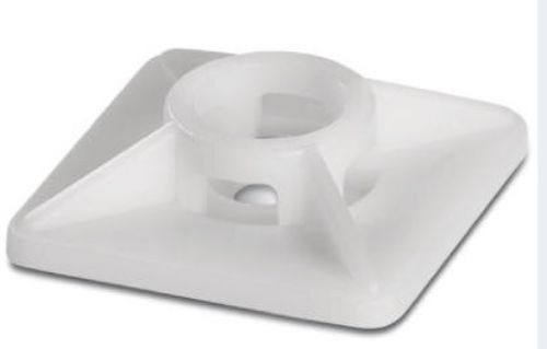 Picture of Juhtmesideme kinnitusalus TEIP 27x27mm laiusele 6mm valge (100tk) Phoenix 