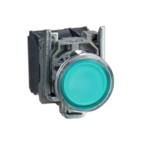 Picture of Surunupp illumineeritud XB4, ROHELINE, 24VUC, NO+NC, adapter, metallist, Schneider 