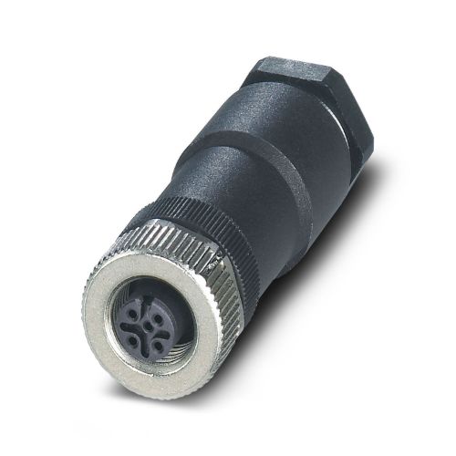 Изображение Anduripesa M12 5-pin, otse, A-coded, kruviklemm, kaablile 6...8mm, Pg9, Phoenix 
