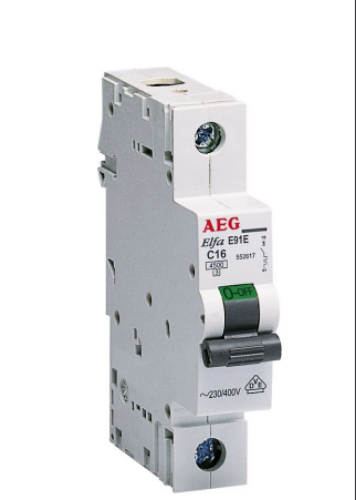 Изображение Moodulkaitselüliti E90, 1P, 63A, C, 6kA, AEG 
