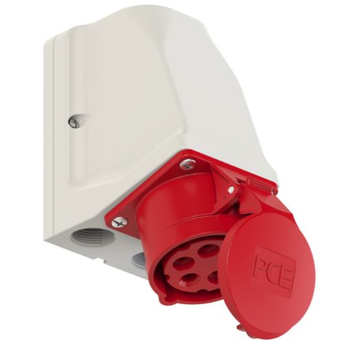 Изображение Seinapesa 16A 5P 6H 400VAC IP44 (1x M25 üleval + 2x M25 all ), CEE, PCE 