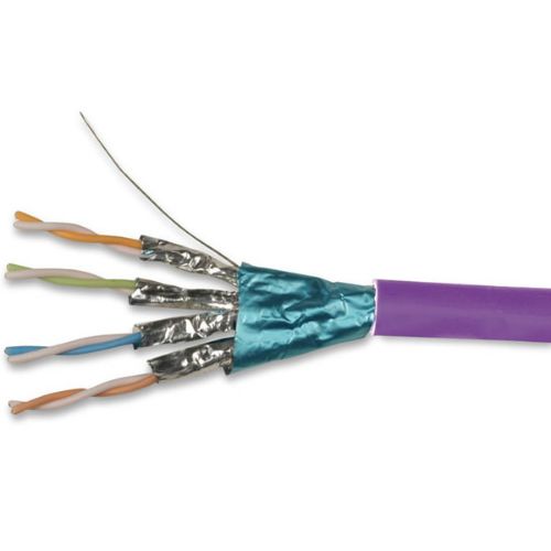 Изображение Arvutikaabel F/FTP Cat.6a, HF Cca 4x2xAWG23 varjestatud T500, violetne (400269) 