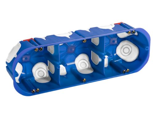 Изображение Seadmetoos 3-ne 3x70mm  süv. kipsseina, tuulekindel, kruvidega, RAL 5002, IDE 