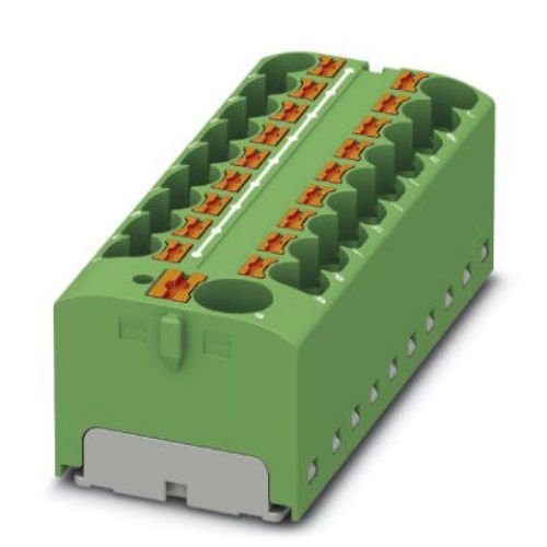 Изображение Jaotusklemm PTFIX 10mm²/18x4mm², roheline, (lisada DIN adapter 3274054), Phoenix 