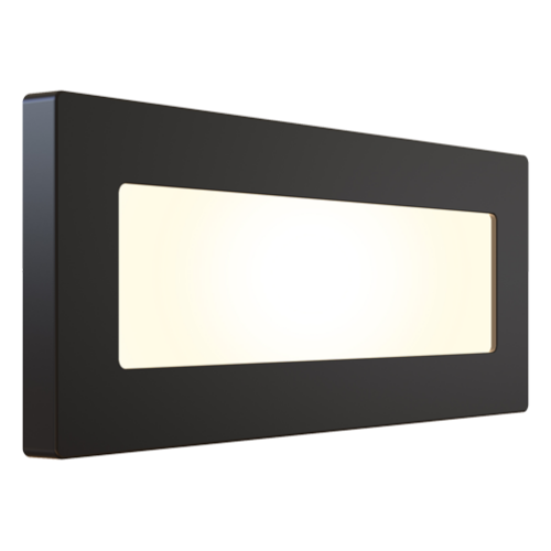 Изображение Seinavalgusti Süv. Mattone 2W/830-40 100lm IP65 IK06 261x106mm Must Ansell