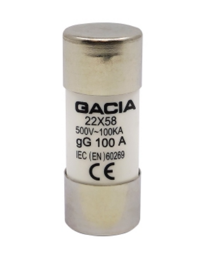 Изображение Silindriline sular 22x58 100A gG, 500VAC, Gacia 