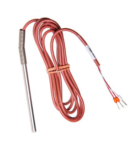 Изображение Temp.andur Pt1000, -50...+500C, Ø 6mm x 80 mm, 3-juhet, varjega klaaskiudisolatsioon, 3m