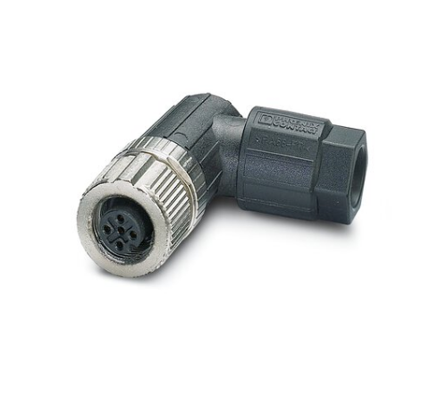 Изображение Anduripesa, M12 5-pin, 90°, A-coded, Push-in klemm, kaablile 4...8mm, Phoenix 