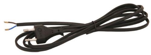 Picture of Toitejuhe 2x0.75mm2 pistikuga 2m maanduseta must Acuma 