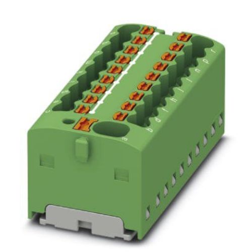 Picture of Jaotusklemm PTFIX 4mm²/18x1.5mm², roheline, (lisada DIN adapter 1049497), Phoenix 
