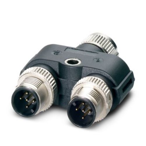 Изображение Jagur Y - variestatud, sisse pesa M12 5-pin, välja pistik 2x M12 5-pin, A-coded, Phoenix 