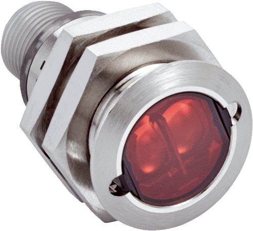 Picture of Fotoandur Objektilt GR18, M18, Sn=10..1000mm, PNP, Light/Dark, IP67, pistik M12 4-pin, metall, SICK 
