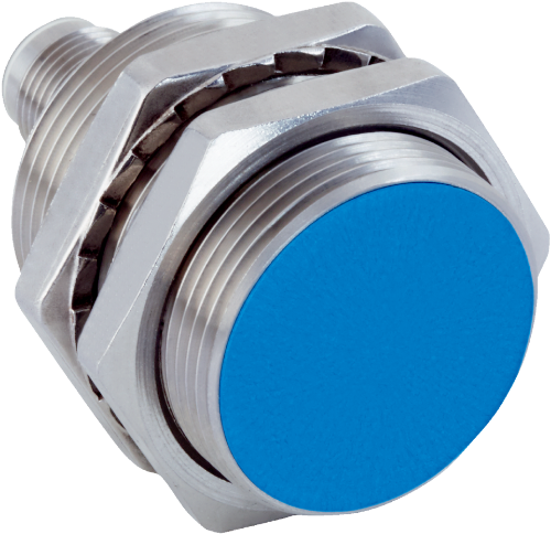 Изображение Ind.andur IMB, M30, Sn=15mm, Shielded, PNP-NO, kere 50mm, M12 4-pin, SICK 