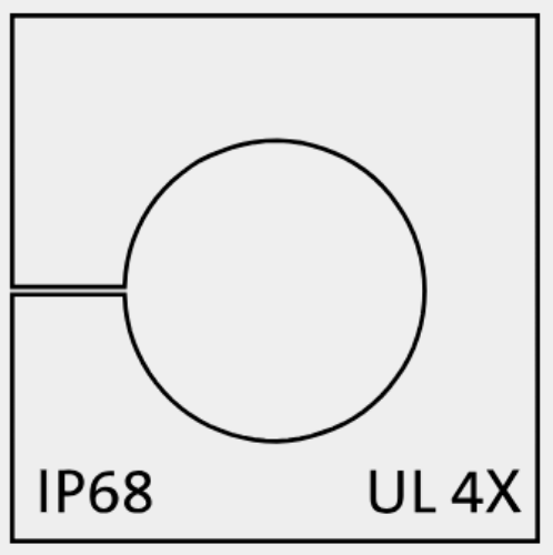 Picture of Poolitatav läbiviik kummist 12-13mm kaablile IP68 hall ICOTEK 