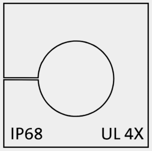 Picture of Poolitatav läbiviik kummist 11-12mm kaablile IP68 hall ICOTEK 
