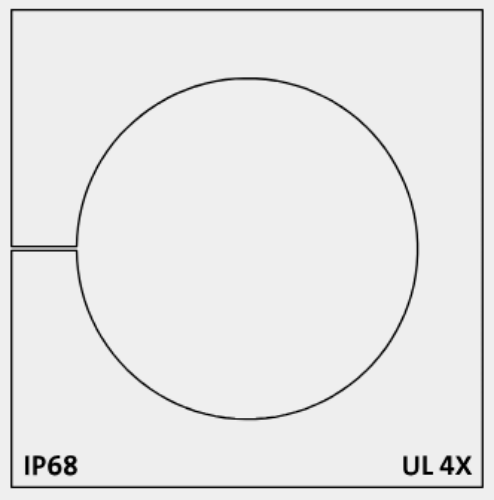 Picture of Poolitatav läbiviik kummist 30-31mm kaablile IP68 hall ICOTEK 