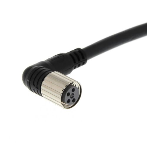 Picture of Andurikaabel PVC + pesa, 90°, A-coded, roboti, (2m + M8 4-pin), Omron 
