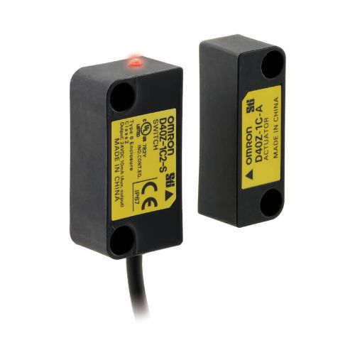 Picture of Non-contact door switch, compact sensor, LED indicator, 1NO aux,  2 m, Omron 