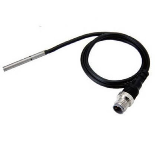 Picture of Ind.andur E2E, ø3mm, Sn=0.8mm, Shielded, PNP-NO, SUS, kaabel 0.3m pistik M8 3-pin, Omron 