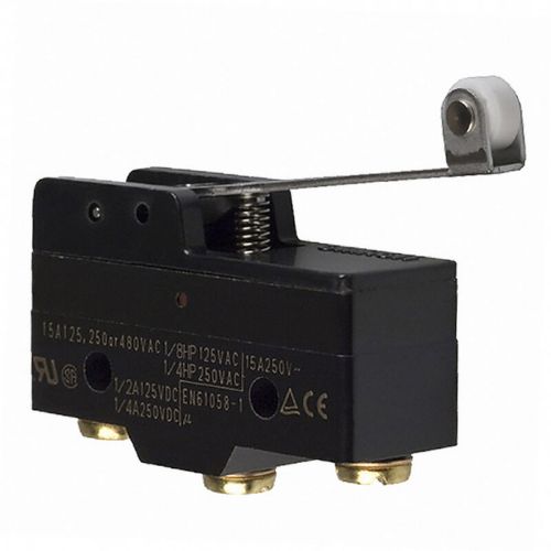 Picture of Teekonnalüliti(mini) HOOB+RULLIK, NO/NC,15A AC-1 230VAC Hinge roller lever, Omron 