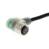 Picture of Andurikaabel PUR + pesa 90, IP67, -10...+80 C, LED, ( 5m + M12 4-pin ), Omron 