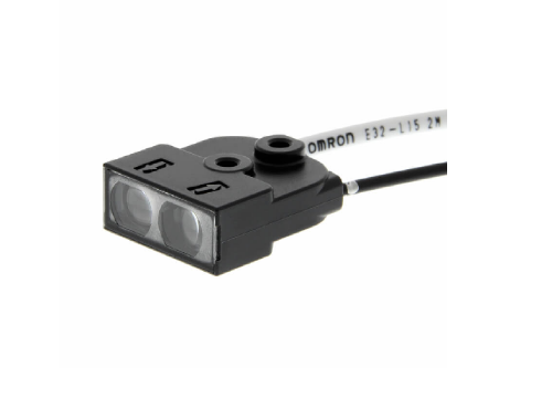 Picture of FiiberOptiline andur E32, limited reflective, label detection, 7mm, R10 fiber, 2m kaabel, Omron 