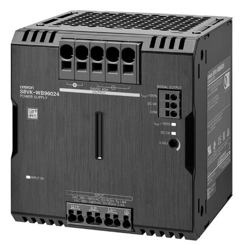 Picture of Toiteplokk S8VK-WB, 2F ja 3F, 24VDC 40A 960W, vedruklemm, Omron 