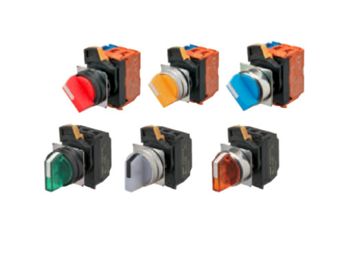 Picture of Selektorlüliti illum. A22, ROHELINE, metall, 1NO, 24VAC/DC, adapter, IP66, Omron 