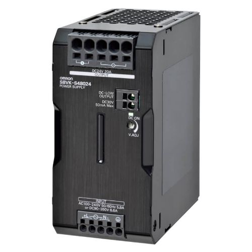 Picture of Toiteplokk S8VK-S, 24VDC 20A 480W, 100-240VAC/90-350VDC, vedruklemm, Omron 