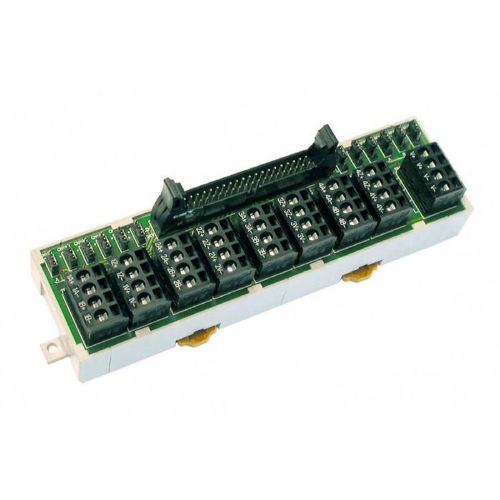 Picture of DIN-rail mounting input terminal block for CJ1W-CTL41-E, MIL40 socket, screwless terminals, Omron