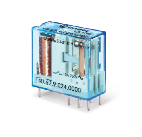 Picture of Minirelee 40.62, 2CO, 10A, 24VDC (21mA), pesa 95 seeria, Finder 