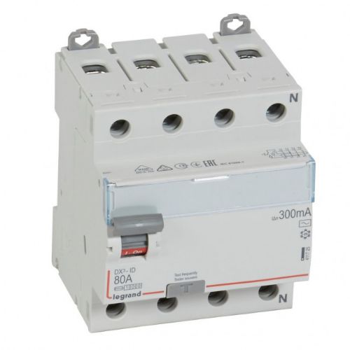 Picture of Rikkevoolukaitse DX3-ID, 4P, 80A, AC, 300mA, Legrand 