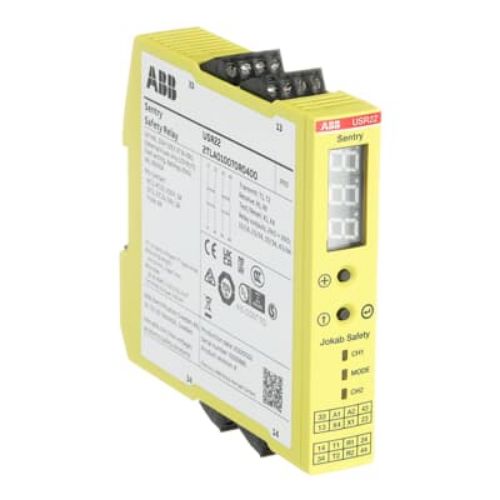 Изображение Turvarelee universaalne 2NO+2NO viitega, 24VDC, 1-/2- kanalit, man/aut restart, PLe/SIL3, ABB 