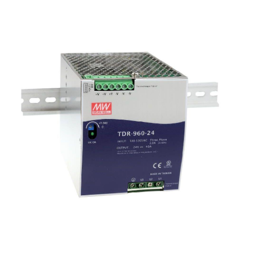 Изображение Toiteplokk TDR, 2F ja 3F, 48VDC 20A 960W, 380-480VAC/450-600VDC, Mean Well 