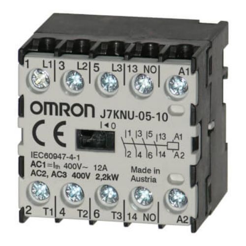 Picture of Mikro kontaktor 3P, 2.2kW, 5A AC-3 400V, 1NO, 24VDC, Omron 