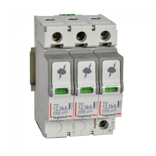 Изображение Liigpingepiirik SPD, 3P + 1CO abikontakt, T1+T2, 12.5kA, Legrand 