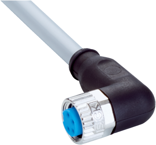 Picture of Andurikaabel PVC + pesa 90°, A-coded, ( 5m + M8 4-pin ), SICK 