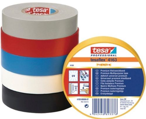Изображение PVC-isoleerteip valge 33m19mm, 0,13mm 0-+105C akrülaat VDE7kV TESA 