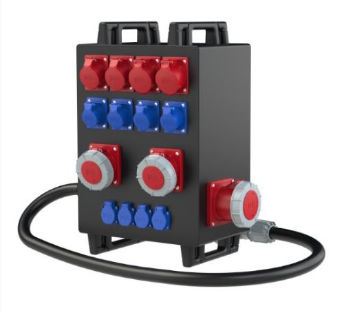 Изображение Vooluvõtukeskus 1x125A, 2x63A, 2x32A, 2x16A 5p, 4x230V, kaitseautomaadid ja rikkevool IP54, PCE 