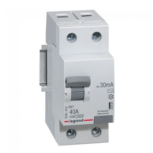 Изображение Rikkevoolukaitse RX3, 2P, 40A, AC, 30mA, Legrand 