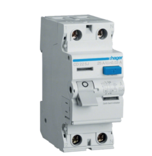 Picture of Rikkevoolukaitse 2P, 25A, 30mA, A Hager