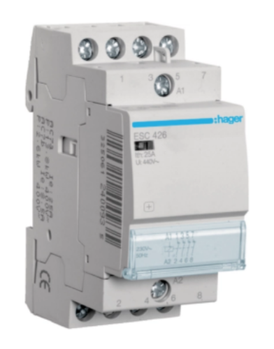 Picture of Moodulkontaktor 25A, 4NC, 230VAC, 2 mod. Hager