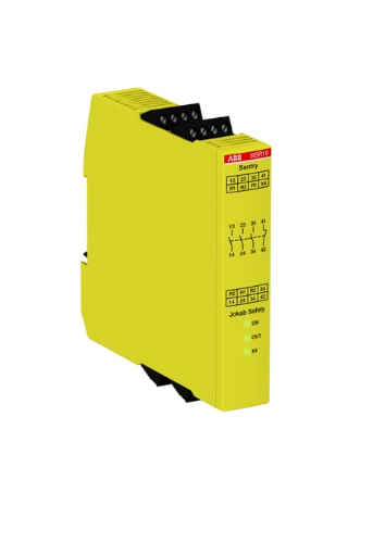 Picture of Turvarelee 3NO/1NC, 24 VDC, 1-/2- kanalit, man/aut restart, cat. 3, SIL3, (22.5mm), ABB 