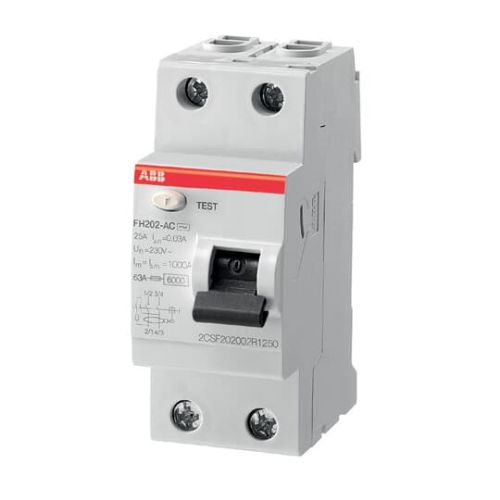 Picture of Rikkevoolukaitse FH200 2P, 25A, 30mA, AC, Home, ABB 