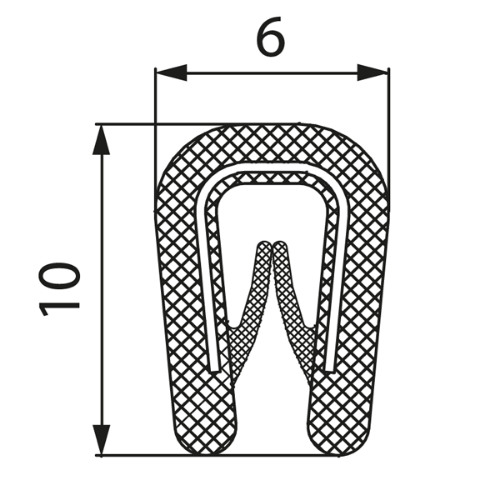 Picture of Plekkserva kaitse 1.0-2.0mm, RAL9005 must, 10m rull, Morek 
