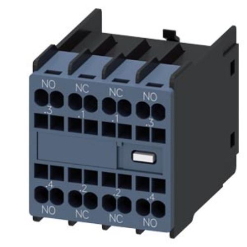 Picture of Abikontaktiplokk 2NO+2NC, peale, S00-S3, seeria 3RT2, 3RH2, vedruklemm, Siemens 