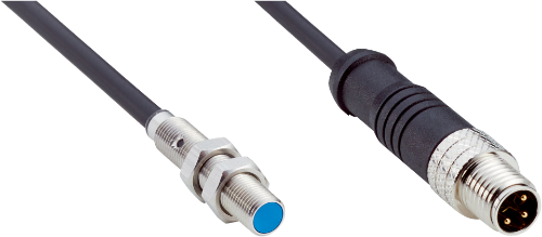 Picture of Ind.andur IMM, M5, Sn=0.8mm, Shielded, PNP-NO, kere 25mm, pistik M8 kaabliga 0.2m 3-pin, SICK 