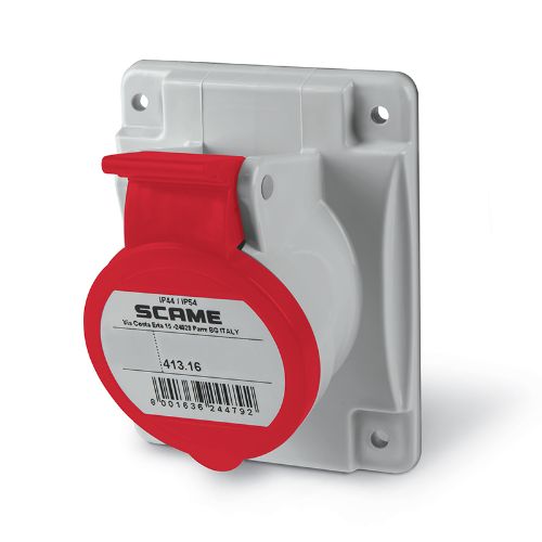 Picture of Kilbipesa kaldu 16A 5P 6H 400VAC IP44 (70x87), CEE, Optima, SCAME 