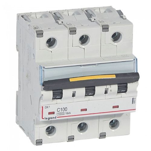 Picture of Moodulkaitselüliti DX3, 3P, 100A, C, 10kA/16kA, 4.5mod, Legrand 