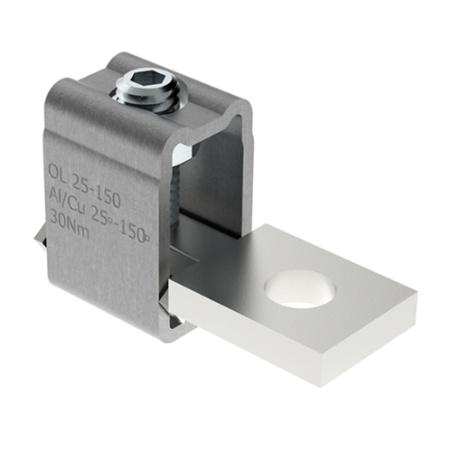 Picture of Seadmeklemm OL150, M10, Al/Cu, 1x25-150mm², roostevaba raam, Morek 